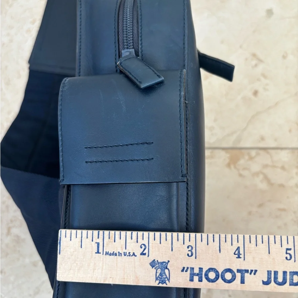 Prada Leather Navy Crossbody Bag with nylon strap Travel